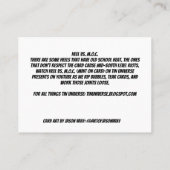 HEEL TEGEN. M.O.C. VISITEKAARTJES (Achterkant)