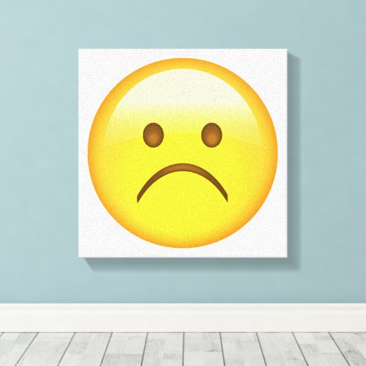 Heel triest - Emoji Canvas Afdruk (Insitu (Houten vloer))