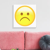 Heel triest - Emoji Canvas Afdruk (Insitu (Woonkamer))