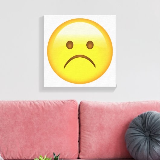 Heel triest - Emoji Canvas Afdruk (Insitu (Woonkamer))