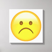 Heel triest - Emoji Canvas Afdruk (Voorkant)