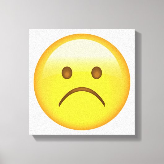 Heel triest - Emoji Canvas Afdruk (Voorkant)