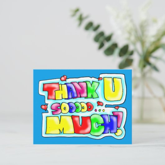 Heel veel dank! briefkaart (Staand voorkant)