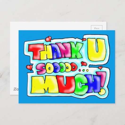 Heel veel dank! briefkaart (Voorkant / Achterkant)