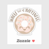 Heel veel geluk Schattigee Kawaii stijl donut Sticker (Vel)