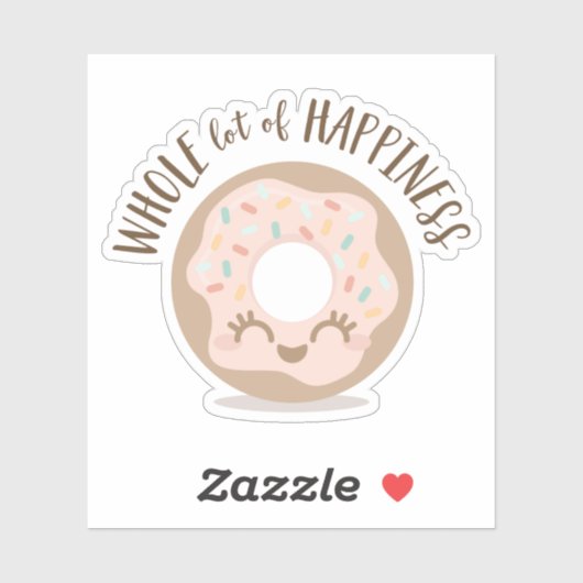 Heel veel geluk Schattigee Kawaii stijl donut Sticker (Vel)