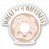 Heel veel geluk Schattigee Kawaii stijl donut Sticker (Voorkant)