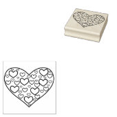 Heel veel harten rubberstempel (Gestempeld)