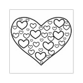 Heel veel harten rubberstempel (Afrduk)