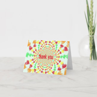 Heel veel hartjes dank je bedankkaart