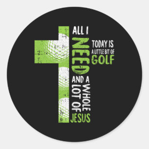 Heel veel Jezus golf golfen sportliefhebber christ Ronde Sticker