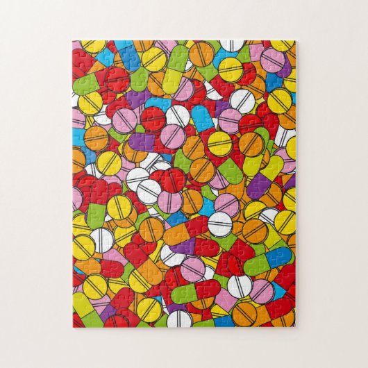 Heel veel pillen legpuzzel (Verticaal)