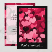 Heel veel roze harten, een klauwhuis kaart (Voorkant / Achterkant)