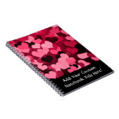 Heel veel roze harten, een klauwhuis notitieboek (Rechterzijde)