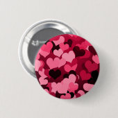 Heel veel roze harten, een klauwhuis ronde button 5,7 cm (Voorkant /achterkant)