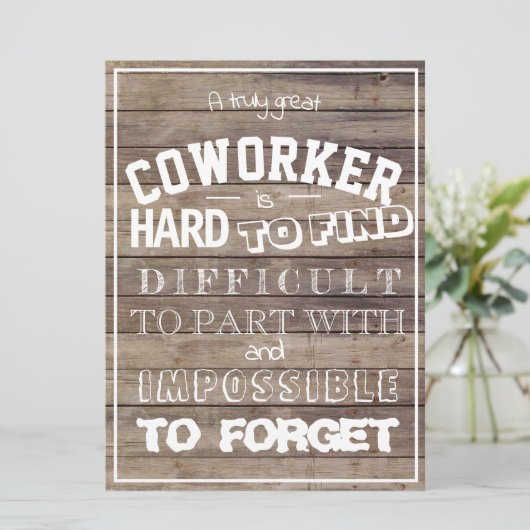 Heel veel waardering voor de woorden van collega's kaart (Staand voorkant)