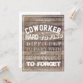 Heel veel waardering voor de woorden van collega's kaart (Voorkant / Achterkant in situ)