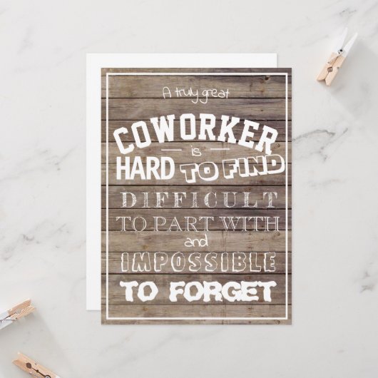 Heel veel waardering voor de woorden van collega's kaart (Voorkant / Achterkant in situ)