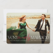Heel vriendelijk getrouwd Mr & Mrs Modern Foto Wed Feestdagenkaart (Voorkant)