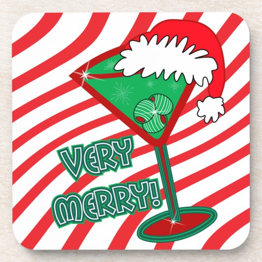 Heel vriendelijk! KerstMartini-Onderzetters Onderzetter (Voorkant)