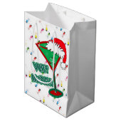 Heel vriendelijk! KerstMartini-werkpapier Medium Cadeauzakje (Voorkant Gekanteld)