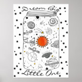 Heelal in een pot Droom groot kleine Poster (Voorkant)