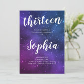 Heelal Melkweg Paarse Sterren Meisje Ruimte Verjaa Kaart (Staand voorkant)