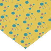 heelal met gele retro-stippen tafelkleed (Gekanteld)