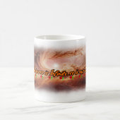 Heelal, poëzie en liefde op een witte keramiek koffiemok (Center)