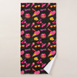 heelal roze badhanddoek