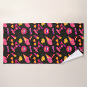 heelal roze badhanddoek (Badhanddoek)