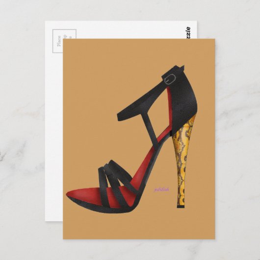 Heeled Evening Sandal Briefkaart (Voorkant / Achterkant)