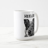 Heeler (Blue Heeler Dog) Close-up Koffiemok (Voorkant rechts)
