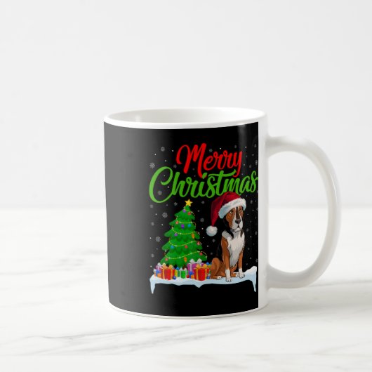 Heeler Dog Kerstboom Lights Funny Xmas Heeler Koffiemok (Rechts)