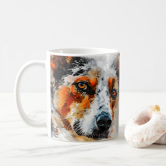 Heeler Hond Moeder Koffiemok (Met donut)