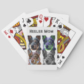 Heeler Moeder Blauw Heeler Hond Mam Pokerkaarten (Achterkant)