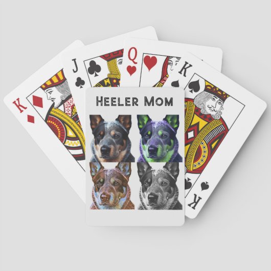 Heeler Moeder Blue Heeler Hond Moeder Pokerkaarten (Achterkant)