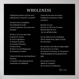 Heelheid Soul Self Love Poem poster muurkunstdicht