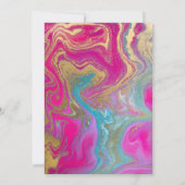 Heels, ballon, kleurrijke marmerpartij kaart (Achterkant)