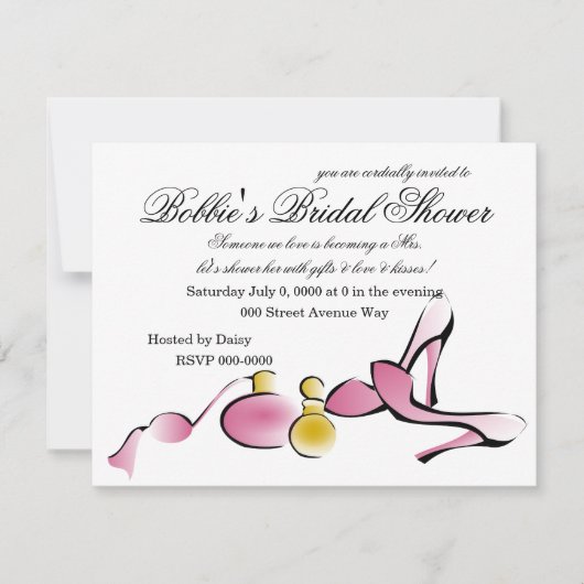 Heels en parfum kaart (Voorkant)