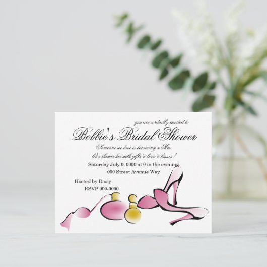 Heels en parfum kaart (Staand voorkant)