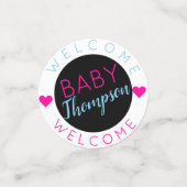 Heels en wielen - Zwart| Auto | Roze en blauwe fot Confetti (Kleine voorkant)