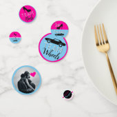 Heels en wielen - Zwart| Auto | Roze en blauwe fot Confetti (Groep)