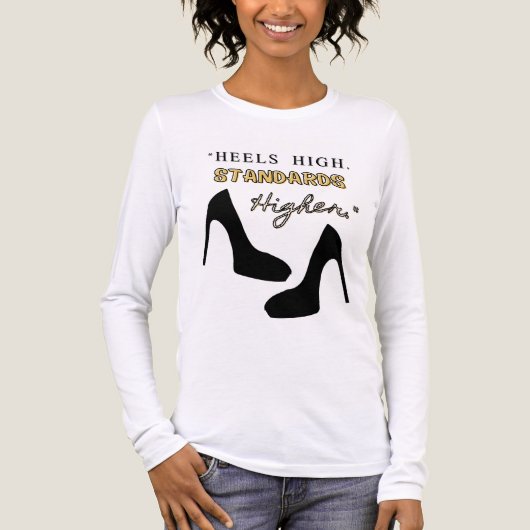 heels high standars higher Tri-Blend shirt (Voorkant volledig)