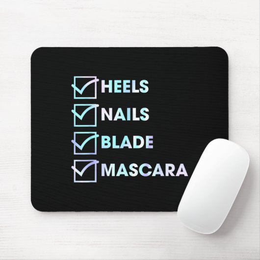 Heels Nails Blade Maa Funny Design  Muismat (Met muis)