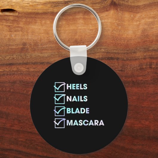 Heels Nails Blade Maa Funny Design  Sleutelhanger (Voorkant)