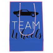 Heels of Wheels Teams roze|Blue Gender Reopenbaart Medium Cadeauzakje (Achterkant)