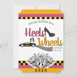 Heels of wielen {auto} Roze & Geel Geslacht onthul Kaart