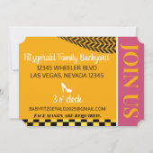 Heels of wielen {auto} Roze & Geel Geslacht onthul Kaart (Achterkant)