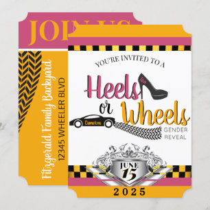 Heels of wielen {auto} Roze & Geel Geslacht onthul Kaart